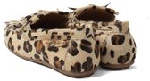 Lazamani hairy leren loafers met luipaardprint
