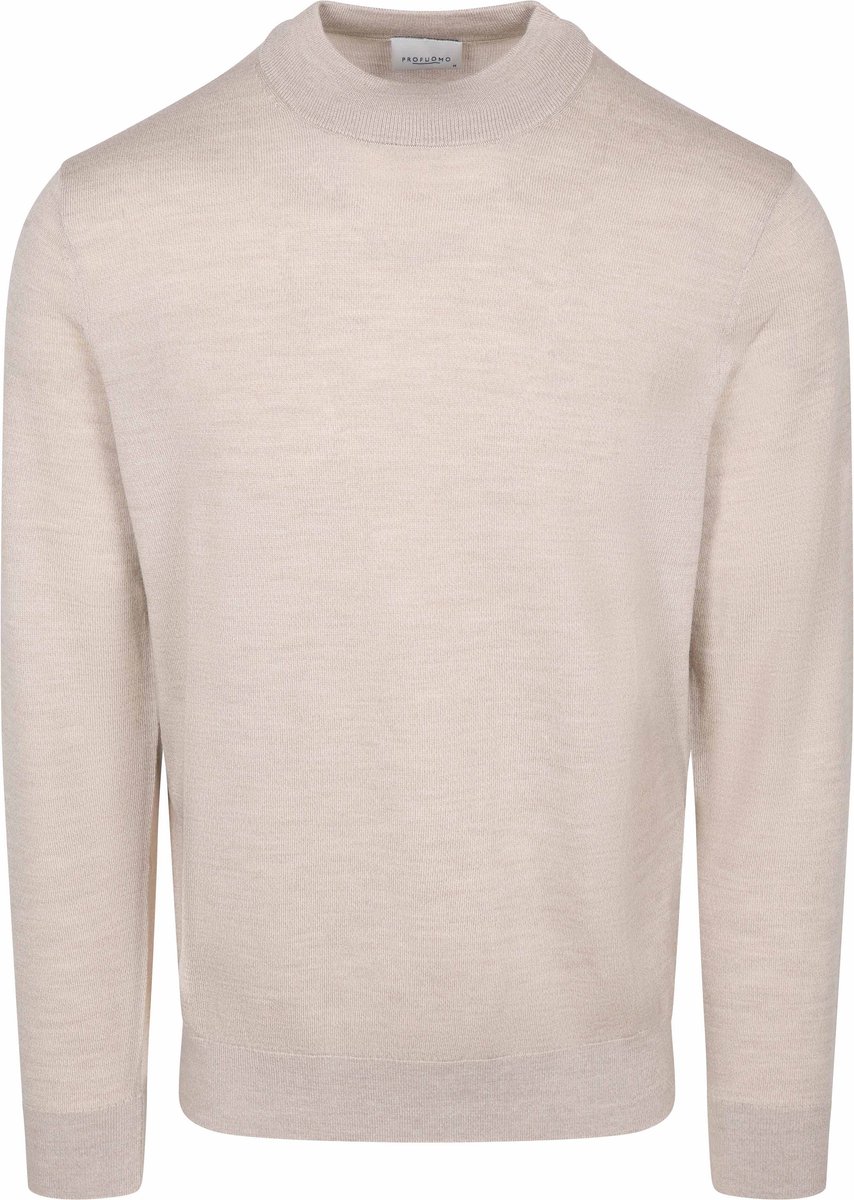 Profuomo Turtleneck Trui Merinowol Beige - Maat M - Heren - Pullover