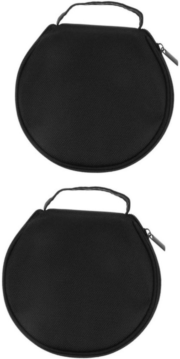 Cd Opbergdoos - Dvd Organizer - Schijven Opbergen - Zachte Binnenvoering - 16.5x15cm - Zwart