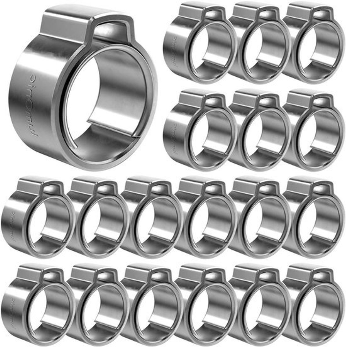 Oorklemmen Slangklemmen - Slangklem Set - Lekvrije Afdichting - Roestvrij Staal V2A - 96-113 mm - Zilverkleurig