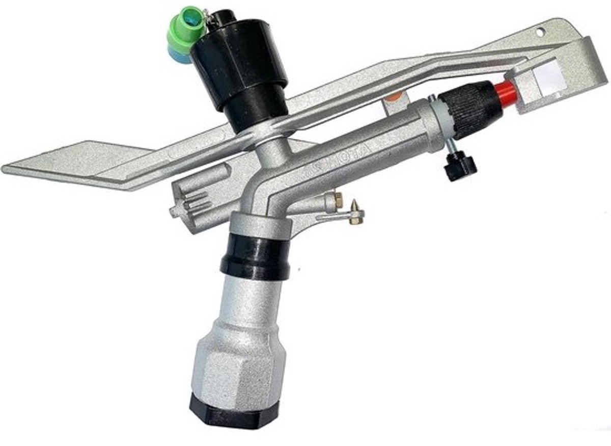 Professionele Sproeier - Gazon Sproeier - Grasland Irrigatie - Bereik tot 28m - 15 inch - Zwart Zilver