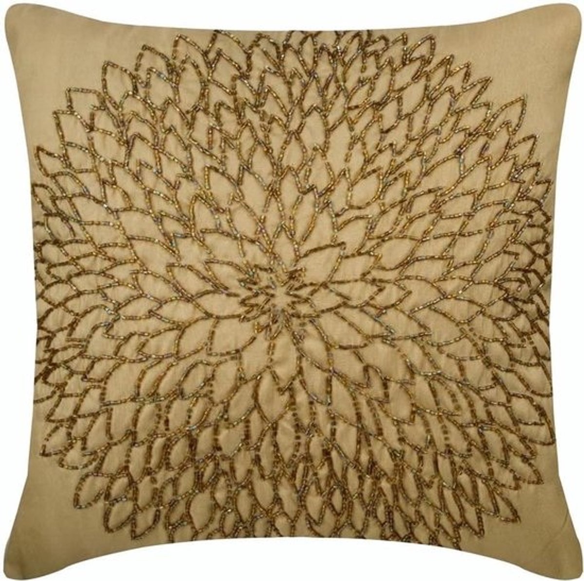 Decoratieve Kussens - Kussenhoezen Set - Woonkamer Decoratie - Handgemaakt Kunstzijde - 40x40 cm - Goud