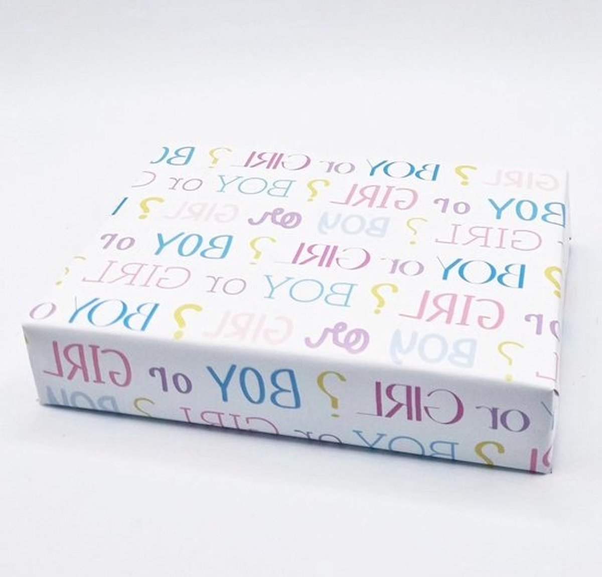 Baby Shower Inpakpapier - Unisex Cadeaupapier - Geslacht Onthullen - Met 2 Labels - 50x70 cm - Veelkleurig