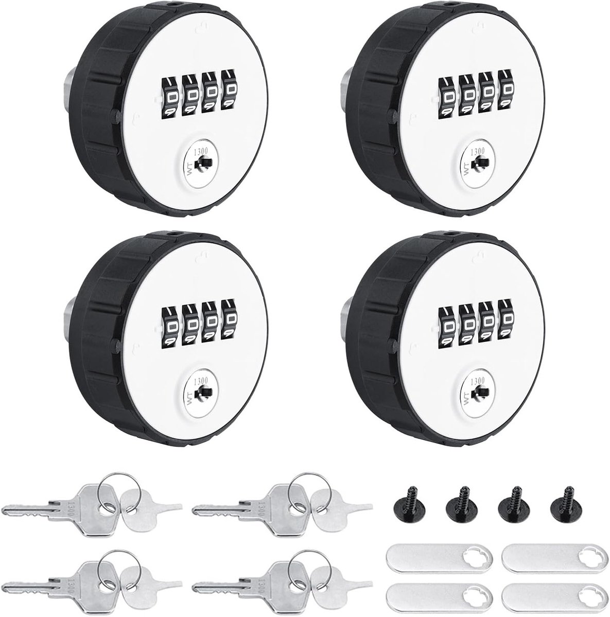 Digitale combinatiesloten met cijfercode - 4 stuks zinklegering, veilig en eenvoudig te installeren voor laden en kasten (installatiedikte 36 mm)