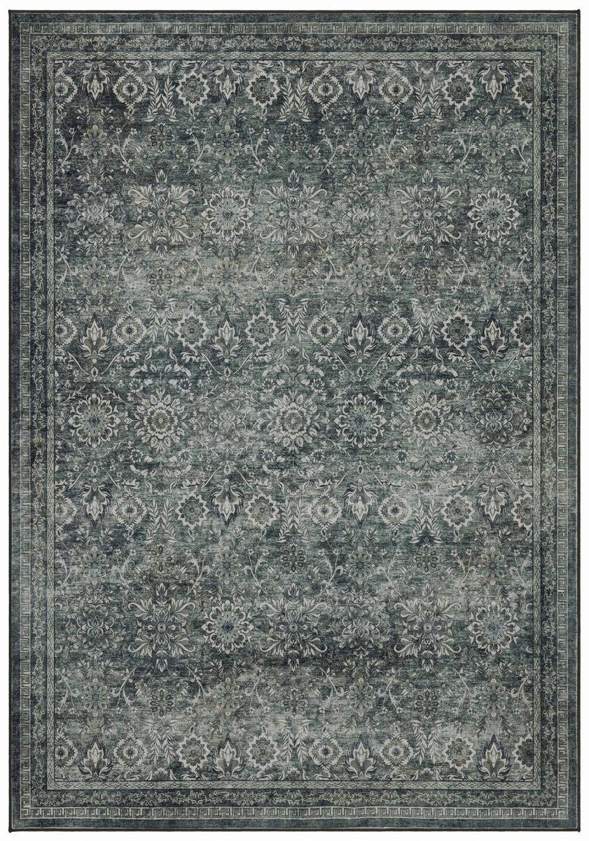 Dutch XXL Vintage Vloerkleed | Tapijt | Inka | Floraal | Groen | 280x370 cm