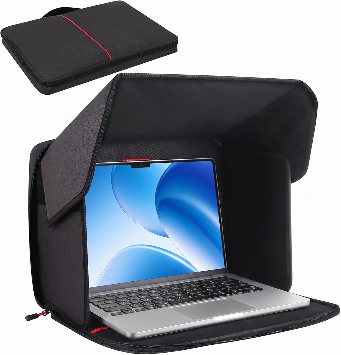 Ruimtebesparende opvouwbare laptoptas voor 16 inch laptops, ideaal voor reizen en dagelijks gebruik