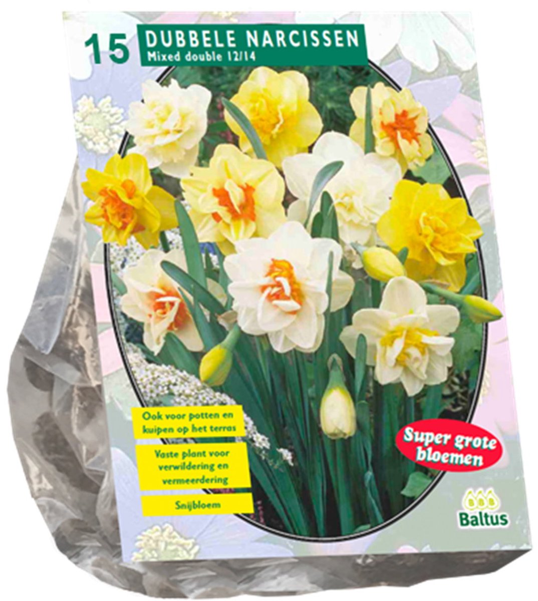 Bollen Narcis Dubbel mix 15 stuks Baltus