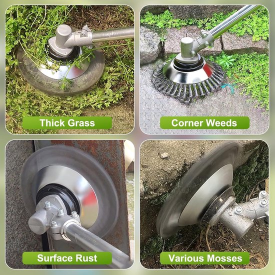 Onkruidborstel voor bosmaaier - 20 cm - Staal - 25 mm binnengat - Zilver — afbeelding 5