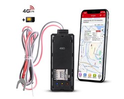 Woegel GPS Tracker Auto 9-95V – GPS Tracker Auto Volgsysteem – 4G/2G – Europa dekking – iOS & Android