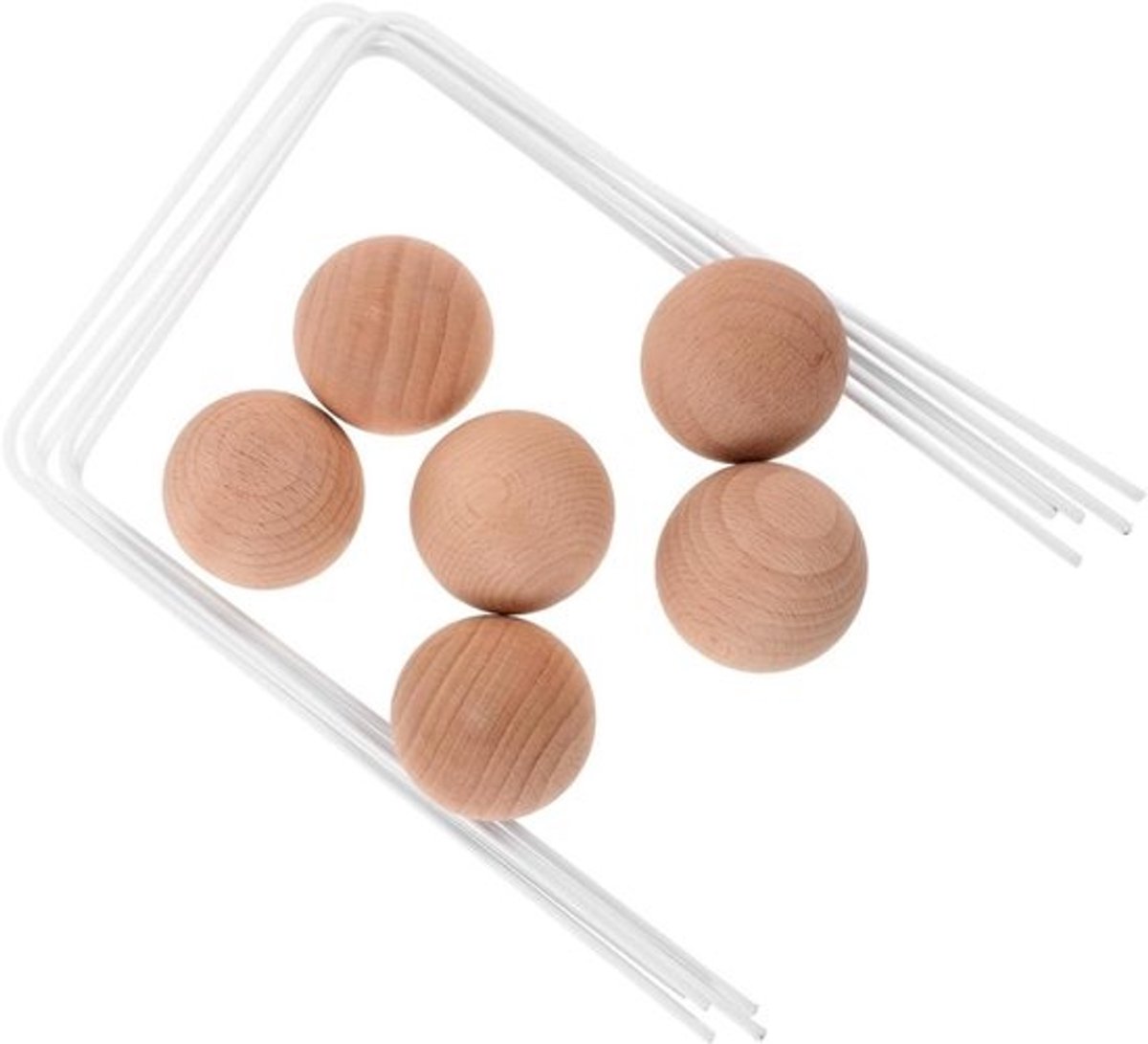 Kinder Croquet Set - Gazonspel Hamer Ballen - Buiten Spelen - Houten Bal En Wickets - 4.50CM - Diverse Kleuren