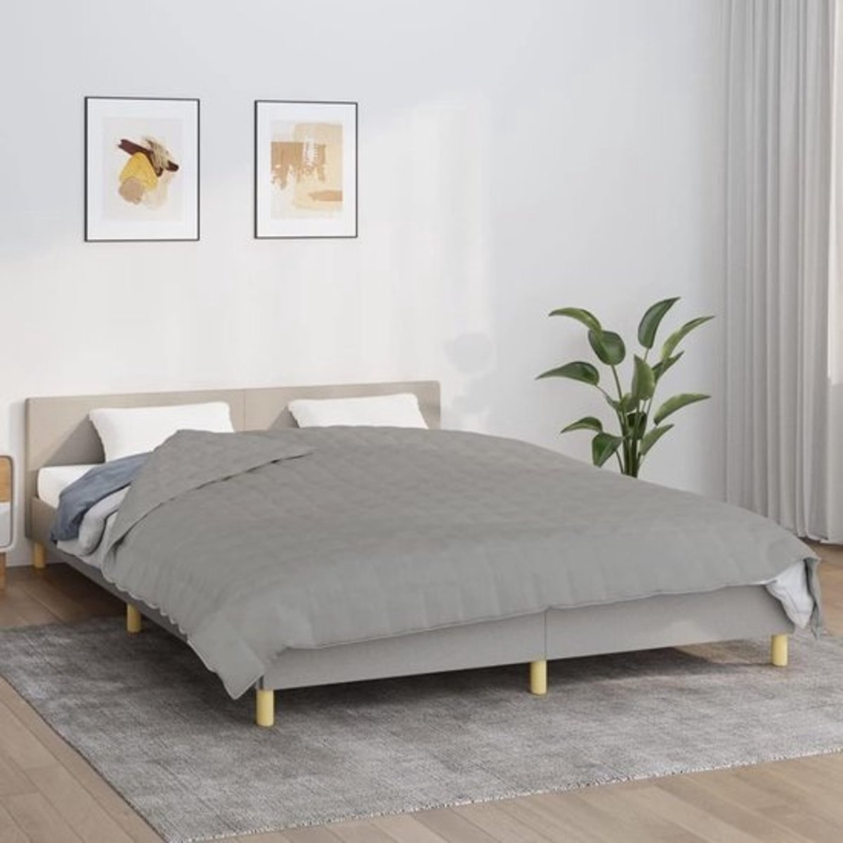 Gewichtsdeken - Verzwaringsdeken Ontspanning - Verbeteren Slaap - Gelijkmatige Gewichtsverdeling - 200 x 230 cm - Grijs