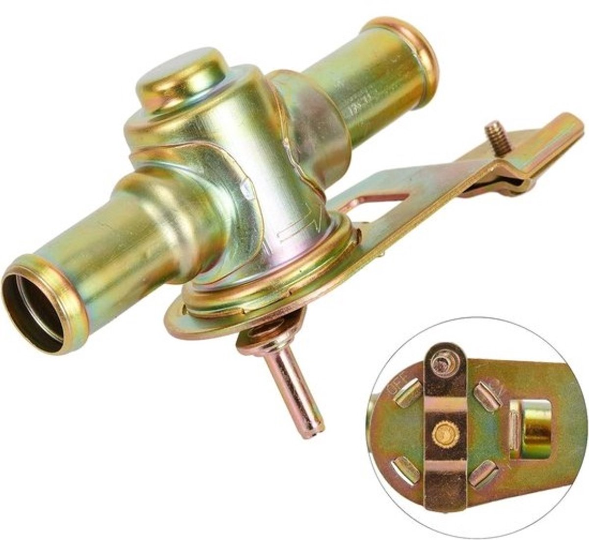 Kachelkraan - Verwarmingsklep - Interieur Verwarming - Kabelbediend - 16 mm - Zilver