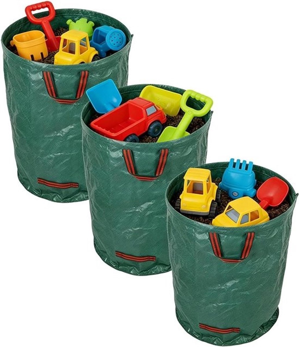 Tuinzakken - Bladzakken Afvalzakken - Tuinonderhoud Opruimen - Verstevigde Draaghendels - 72 Gallon - Groen