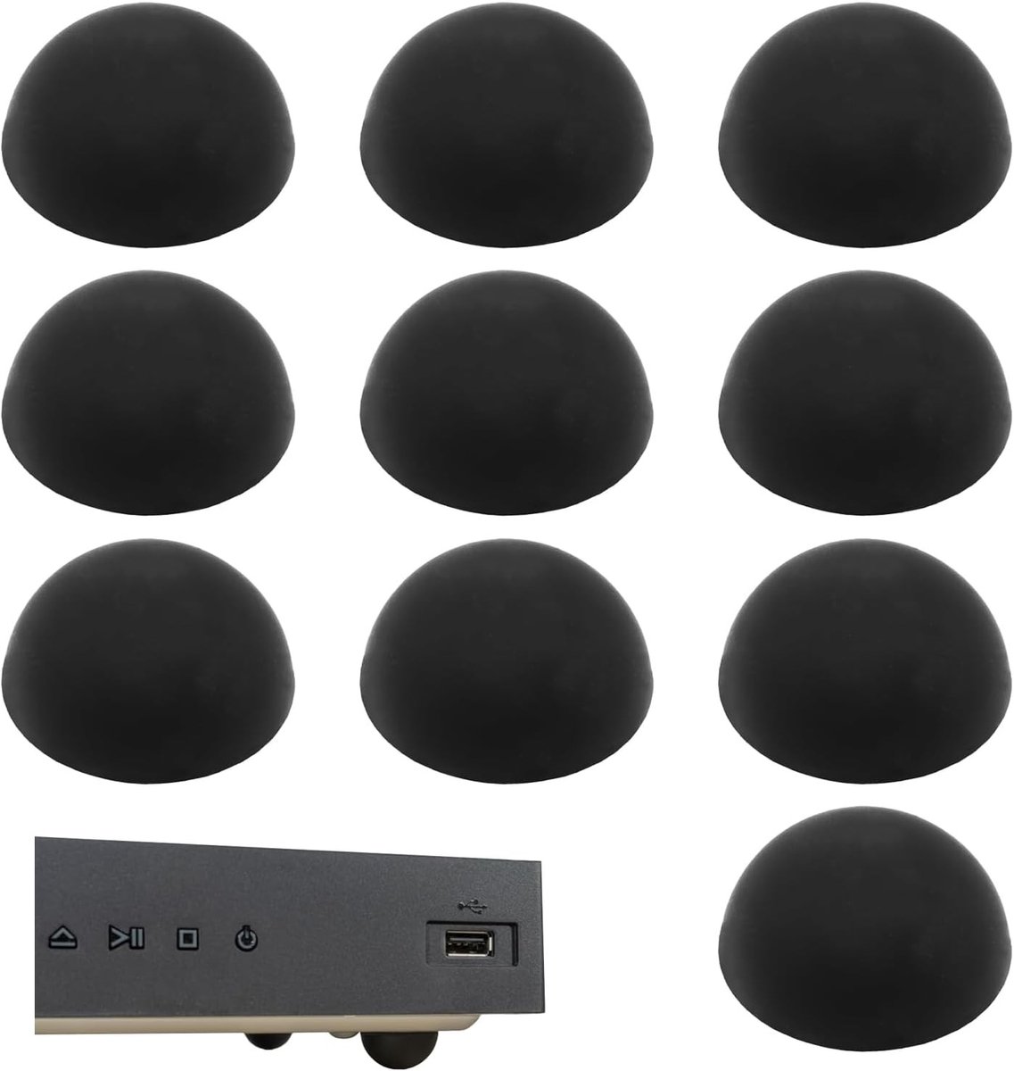 10 Stuks Siliconen Halve Bumpers, 19mm Speaker Voetjes, Zelfklevende Isolatie Voetjes voor Geluiddemping, Vibration Dampers voor Huishoudelijke Apparaten en Meubels, Bescherming tegen Stoten en Krassen