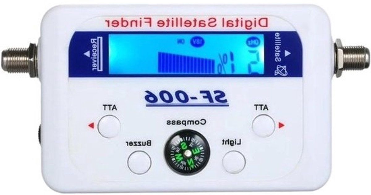 Digitale Signaalzoeker - Satellietmeter Kompas - Satellietschotel Uitlijnen - LCD Scherm - -40 tot -10 dBm - One Color