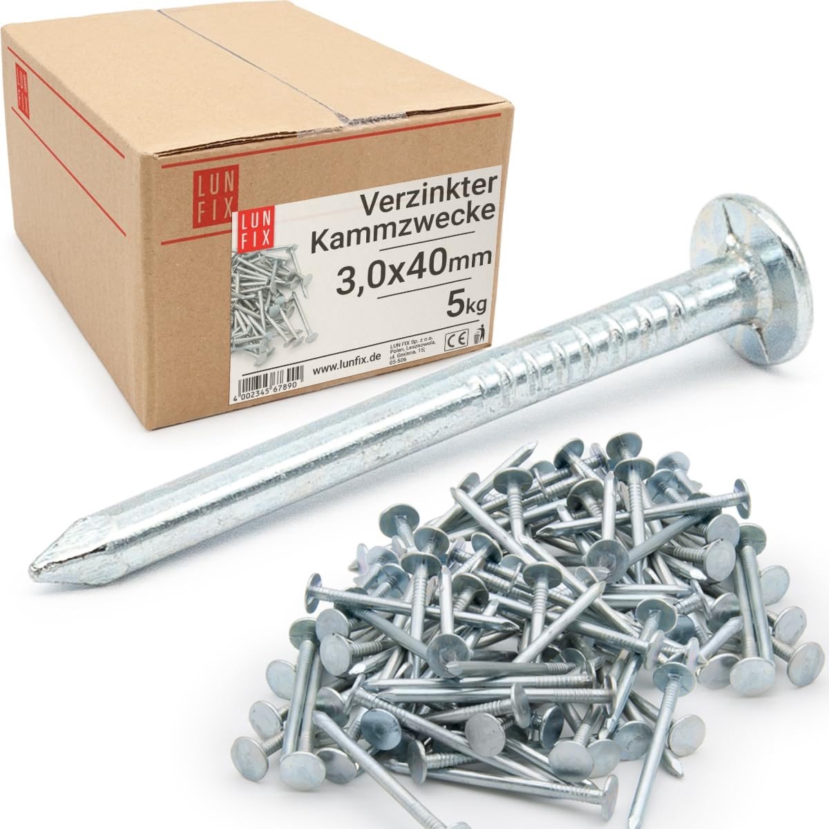 Gegalvaniseerde Stalen Spijkers 3 x 40 mm - 5 kg