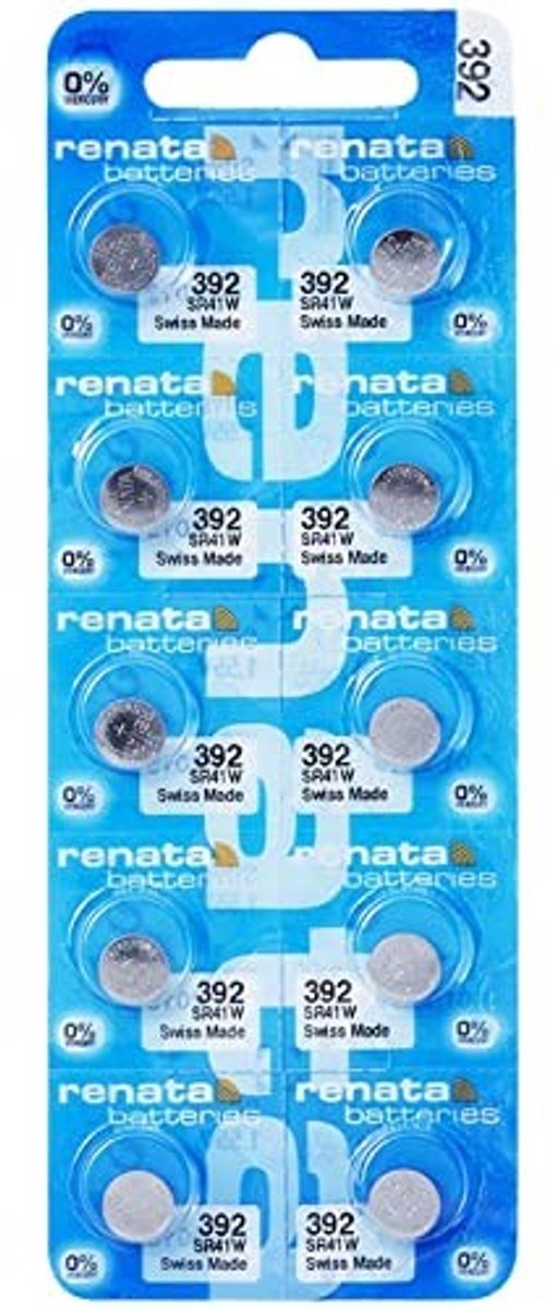 Knopcelbatterijen SR41W - 10 Stuks - 1.55 V