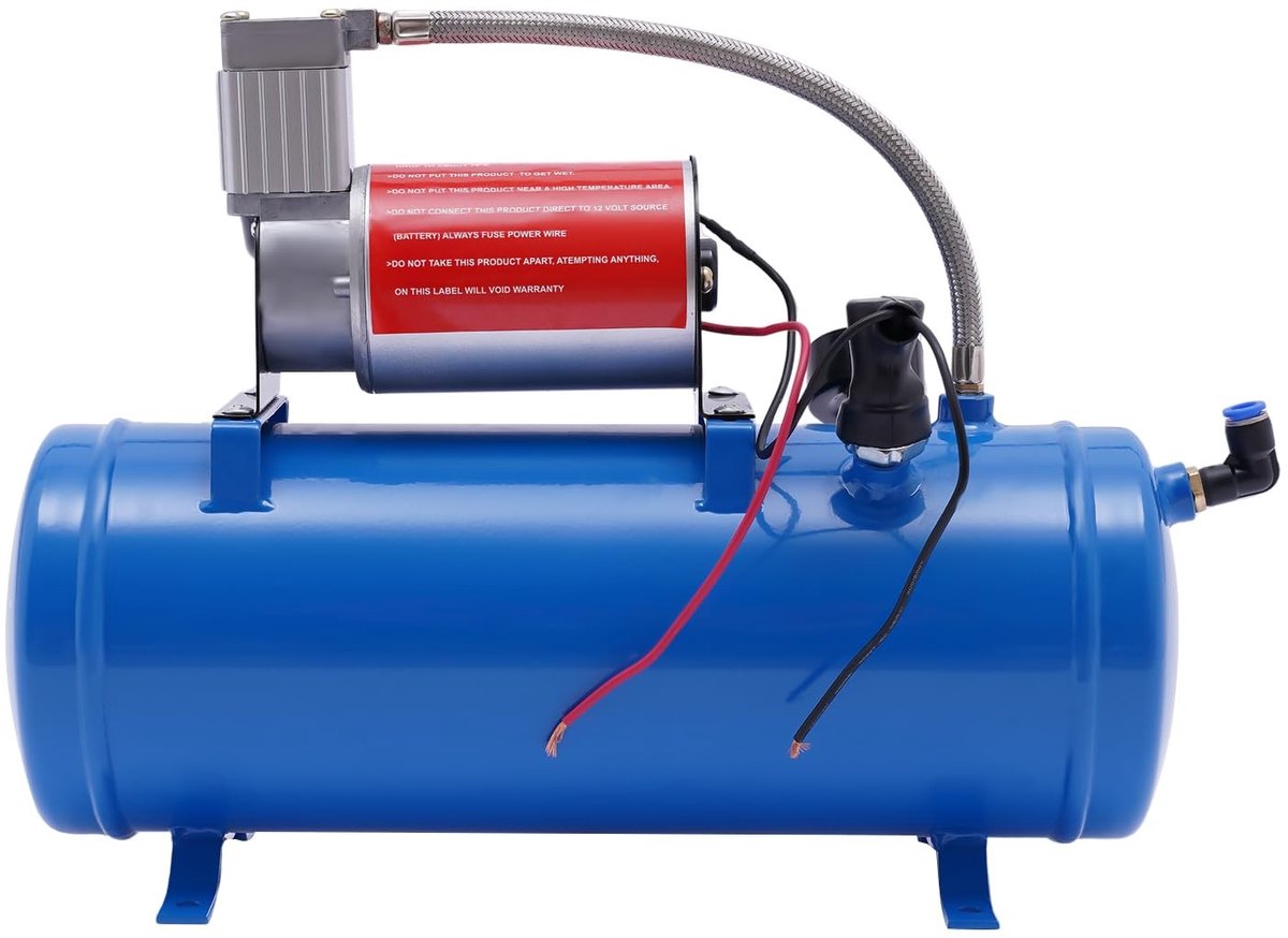12V Luchtcompressor - 6 Liter Tank voor Horn Kit