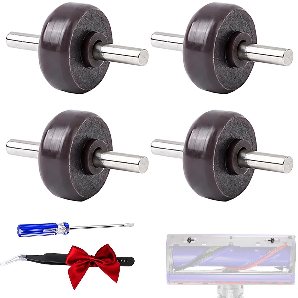 Reserveonderdelen Stofzuigerwielen - Set van 4 voor Dyson V6/V7/V8/V10