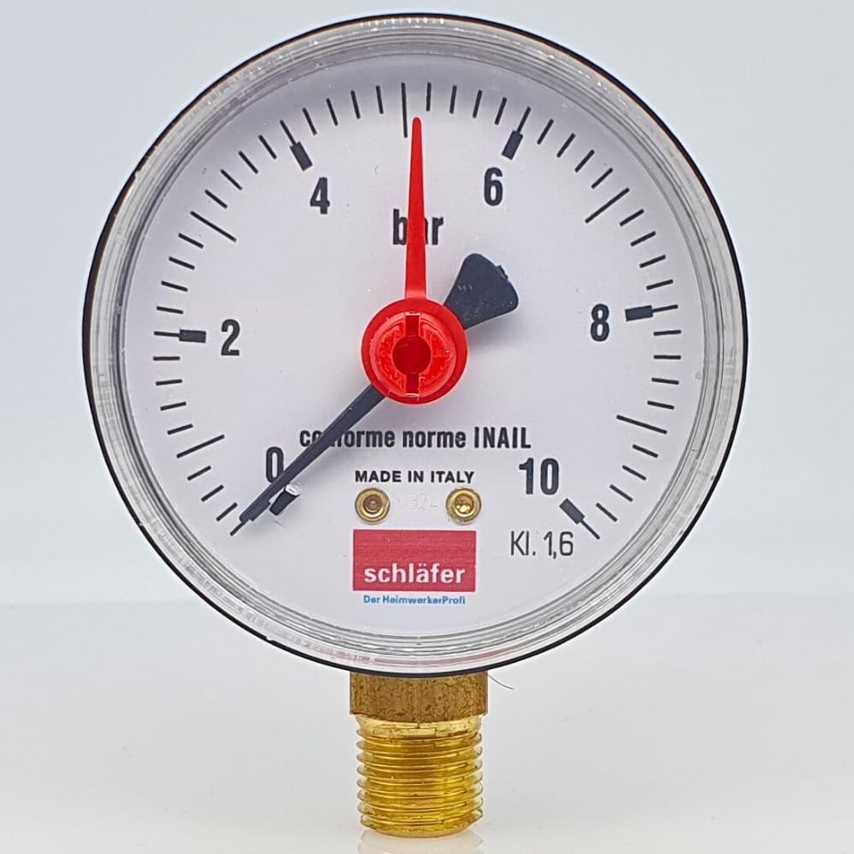 Hydraulische Drukmeter met Radiale Aansluiting - 0-10 Bar - Diameter 63 mm