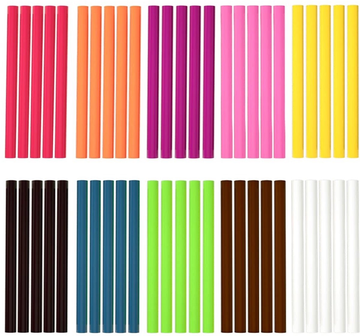 Hot Glue Sticks - 50 Stuks Mini Kleurige Vullingen voor Lijmpistool