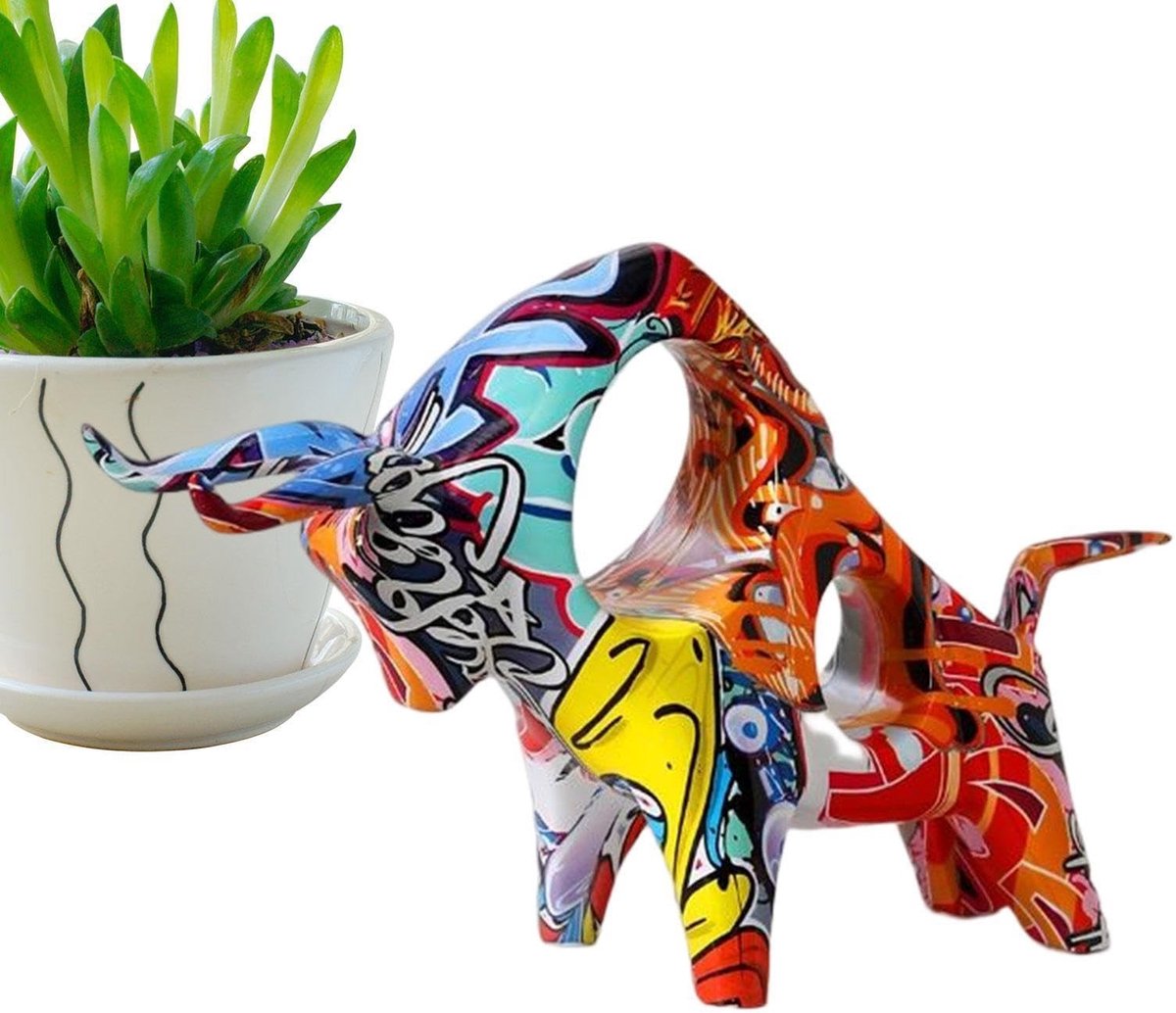 Dierenstandbeeld Stier - Decoratief Beeld voor Thuis of Kantoor