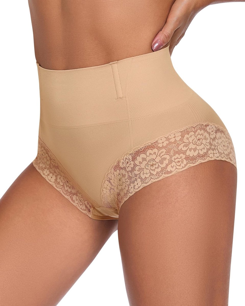 Dames Corset Ondergoed Met Kant - Beige Shaping Ondergoed