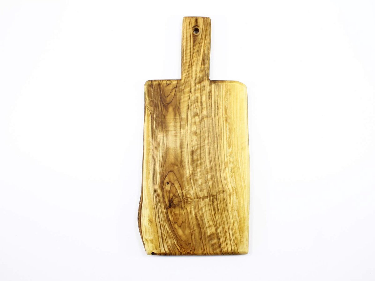 Snij- en serveerplank van olijfhout - 40 x 18 cm