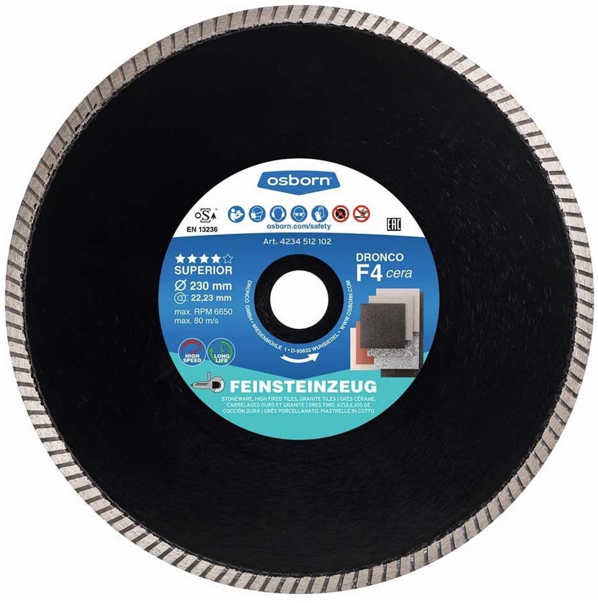 Diamantschijf voor Keramiek - Ø 115 mm