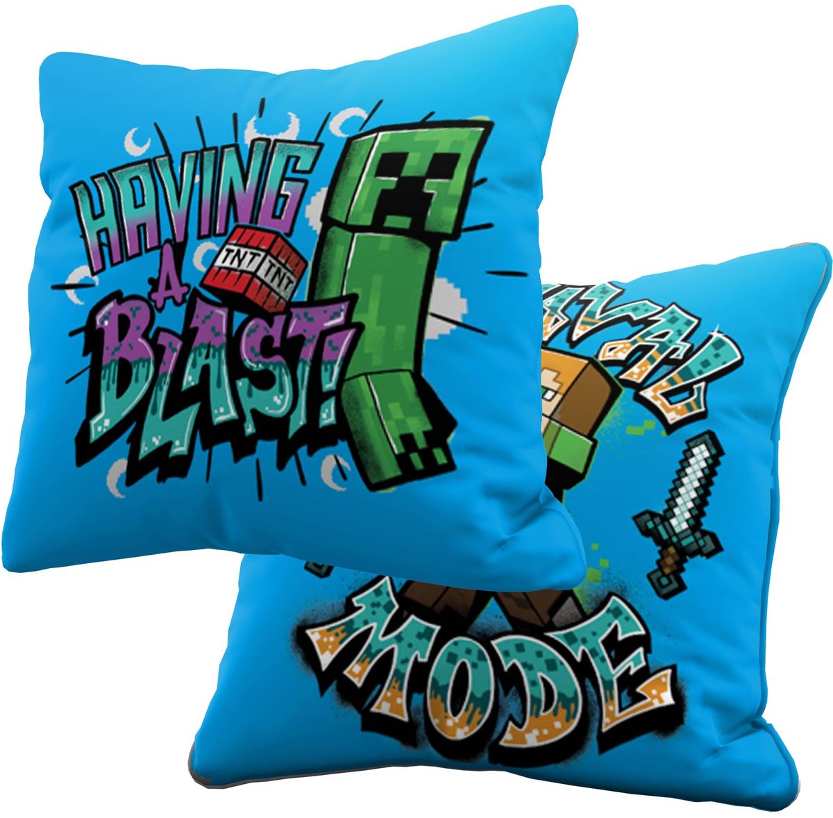 Minecraft Kussen 40x40cm - Reversible Creeper en Motief