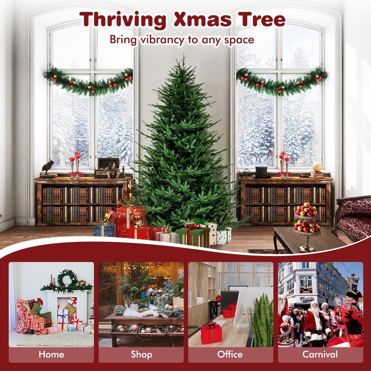 SureDeal® - Kerstbom - Led kerstboom - Opblaasbare Kerstman krans - Kerstkrans - Rode Strik - 120x50x120 cm - Zoals Afgebeeld op de Foto – foto 6