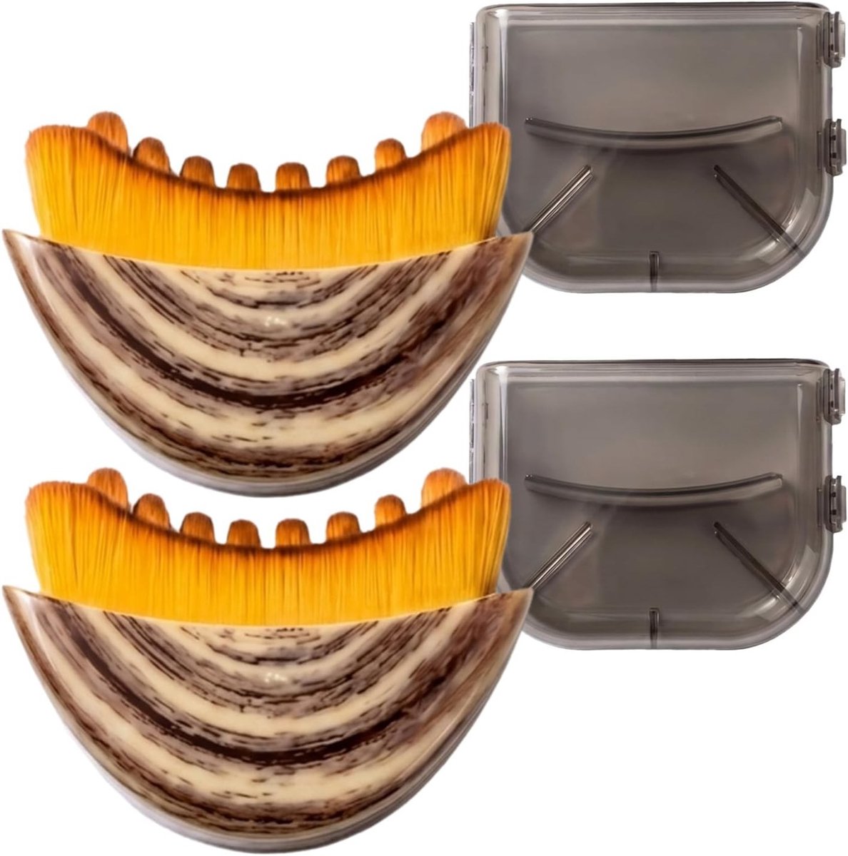 Droge gezichtsborstel voor lymfedrainage, zacht massageapparaat voor huidversteviging en contourvorming, 2 stuks voor optimale huidverzorging