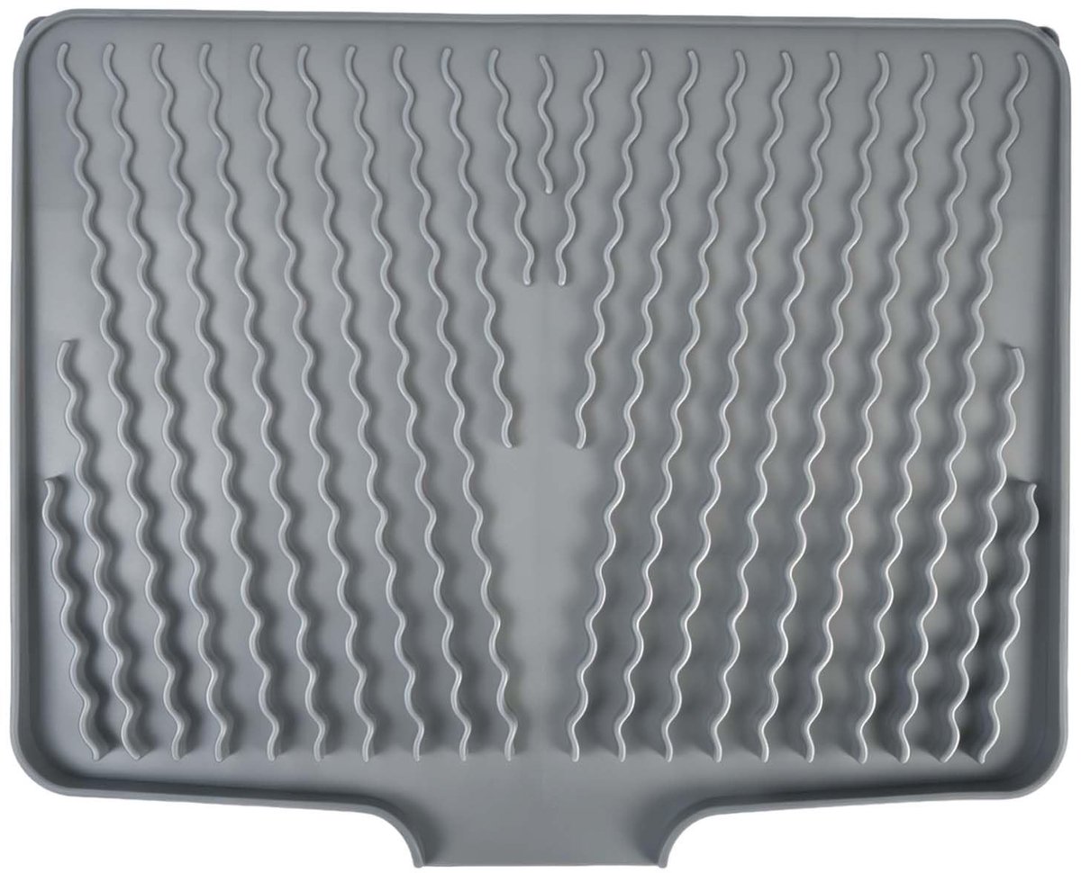 Afdruipmat van siliconen - Antislip en hittebestendig - Grijs 40 x 33 cm