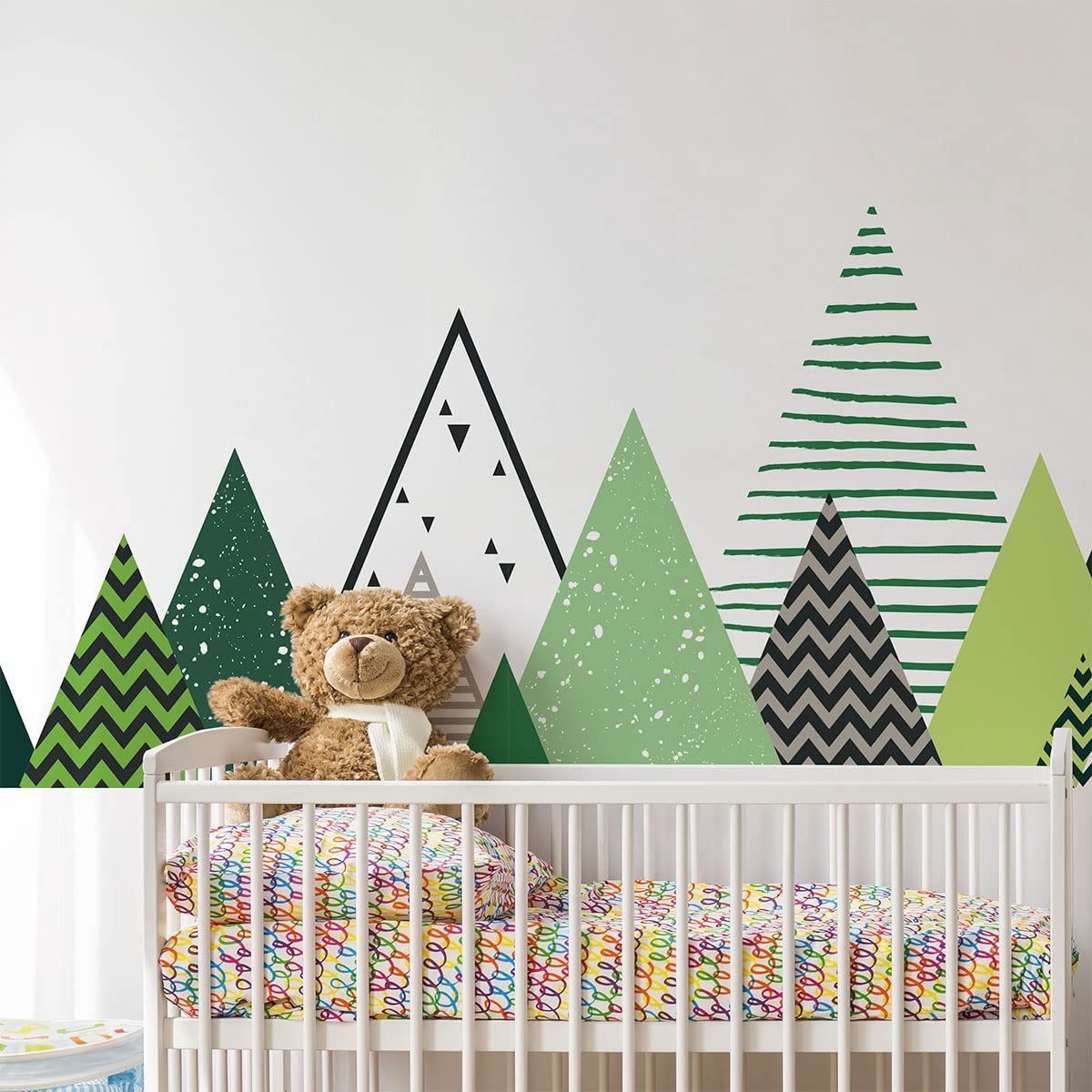 Wandsticker voor Kinderen - Scandinavische Bergen - 100 x 170 cm