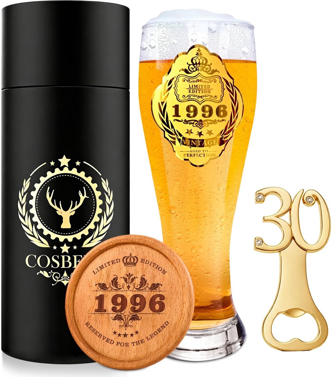 Bierglas met Gravure - Persoonlijk Cadeau voor 30e Verjaardag