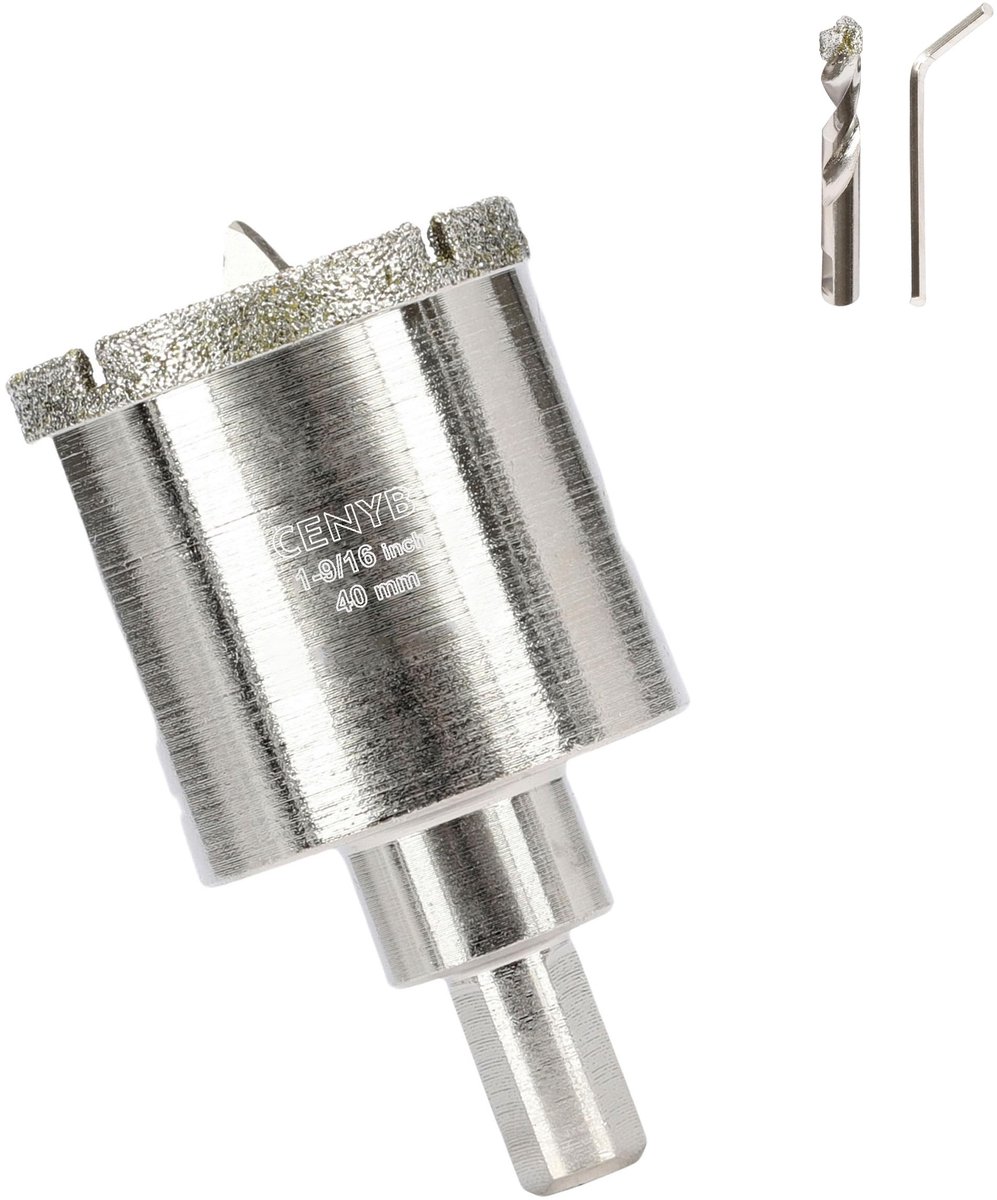 Diamantboor 40 mm - Voor keramiek en glas
