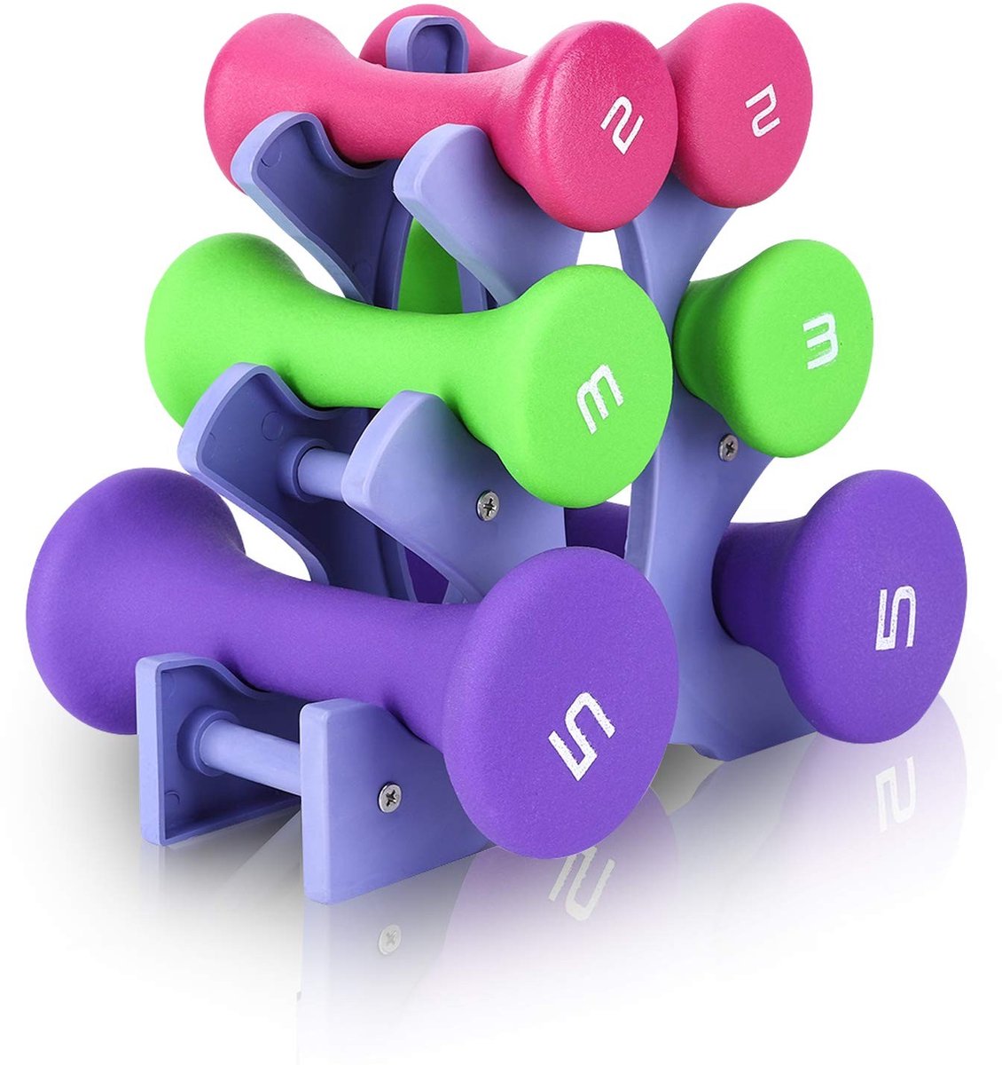 Neopreen Halters - Set van 6 Stuks - 2lb, 3lb, 5lb