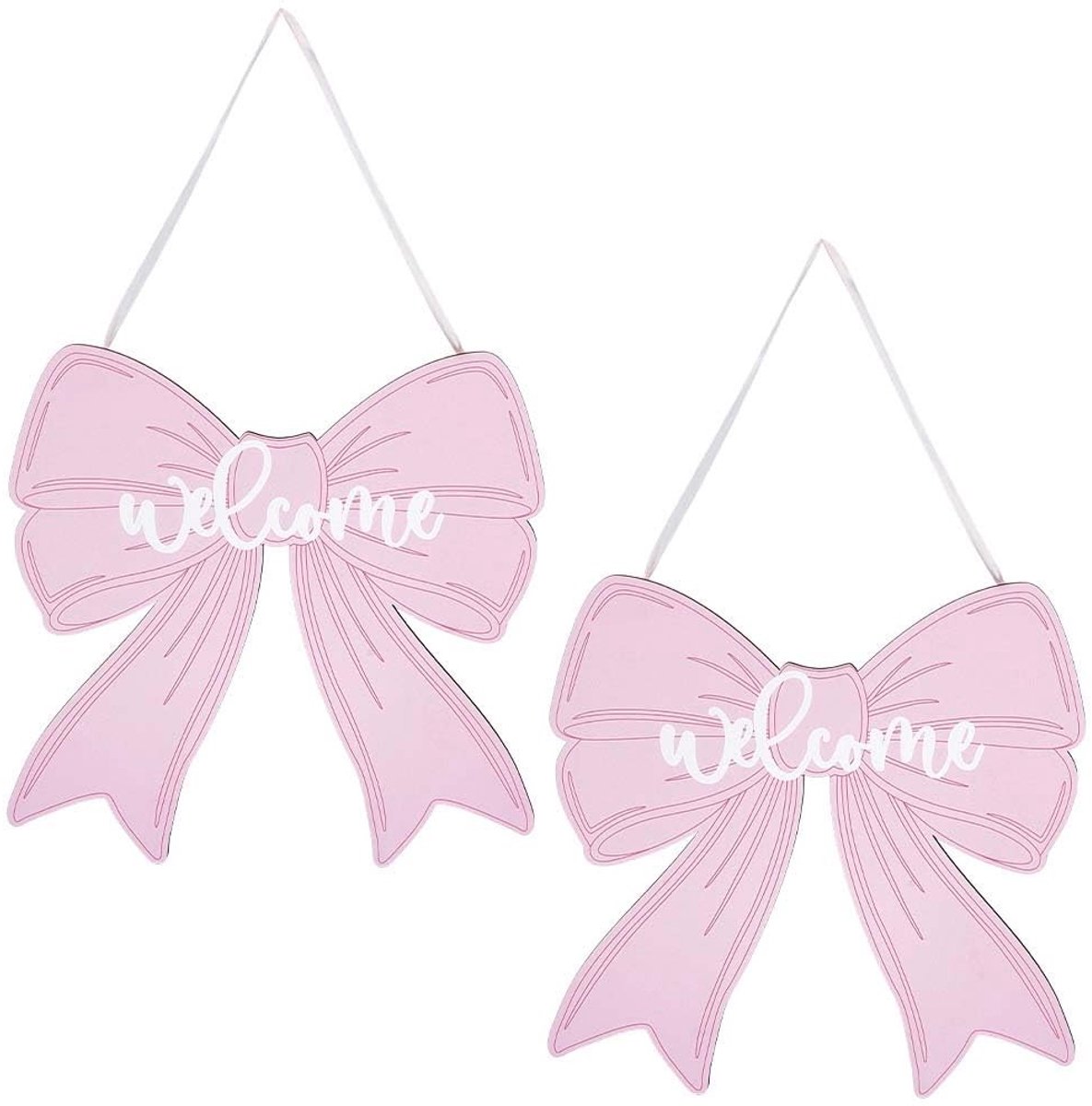 Houten Hangbord met Welkom - Roze Decoratie voor Binnen en Buiten