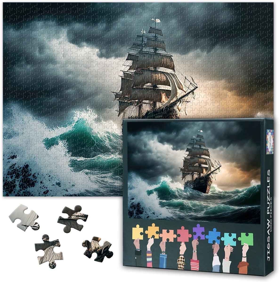 Puzzel 1000 Stukjes - Piratenschip Thema