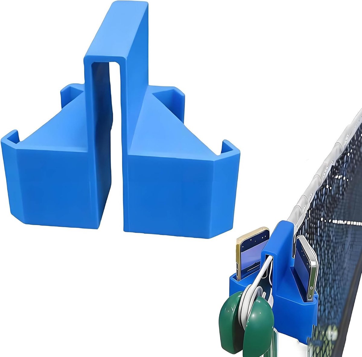 Tennis Net Telefoonhouder voor Training, Geschikt voor Smartphones, Ideaal voor Tennis, Pickleball en Volleybal Analyse, Duurzaam PLA Plastic