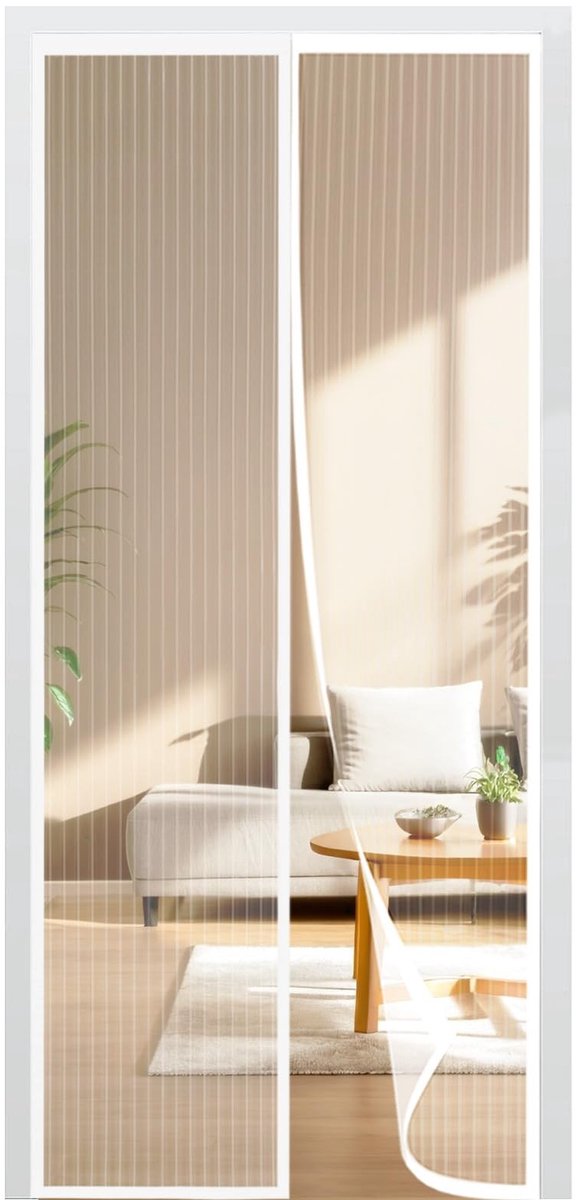 Vliegenraam voor balkondeur - Magnetische sluiting 75 x 200 cm