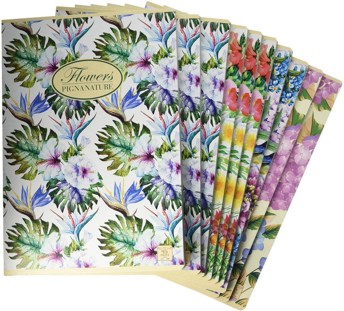 Schrijfpapier met Natuurthema - A4, Gelinieerd, Gerecycled Papier, 10 Stuks