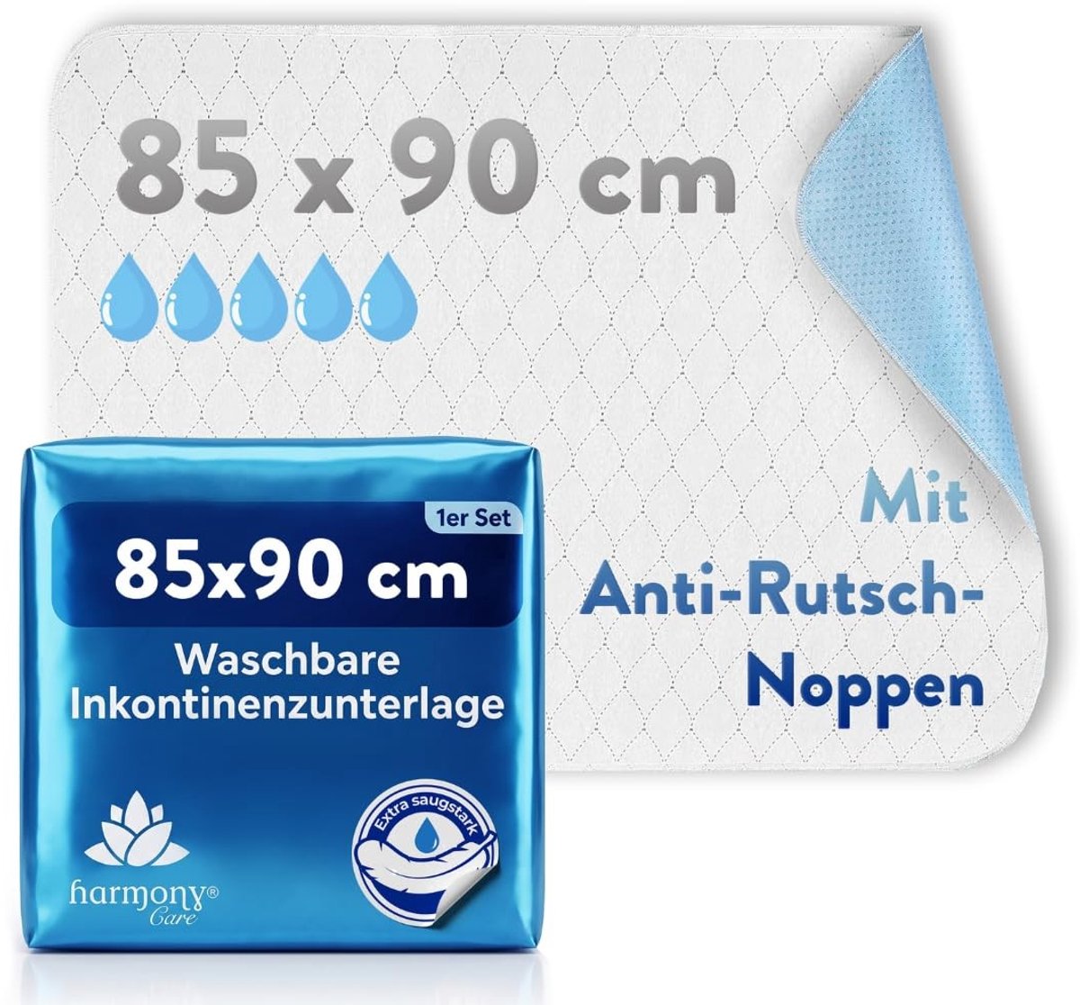Wasbare Incontinentie-onderlegger - 75 x 90 cm - Set van 2