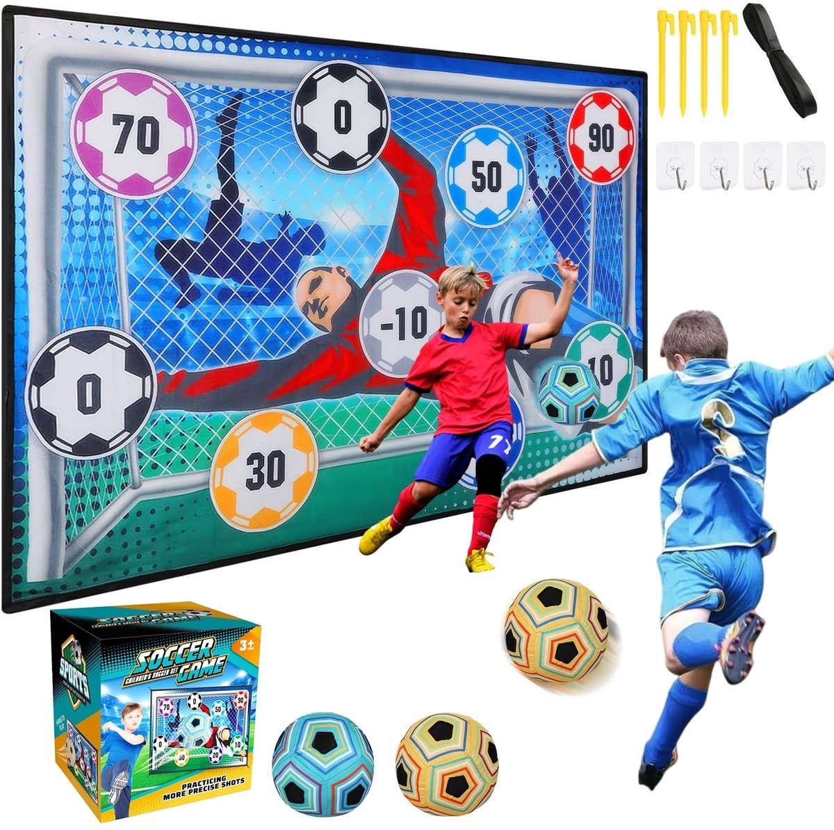 Voetbal Speelset voor Kinderen - Zacht Flanel en Voetbalmat