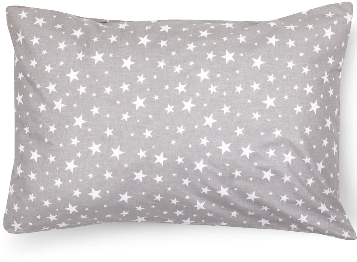 Kinderkussenhoes 40 x 105 cm - 100% Katoen met Sterrenmotief