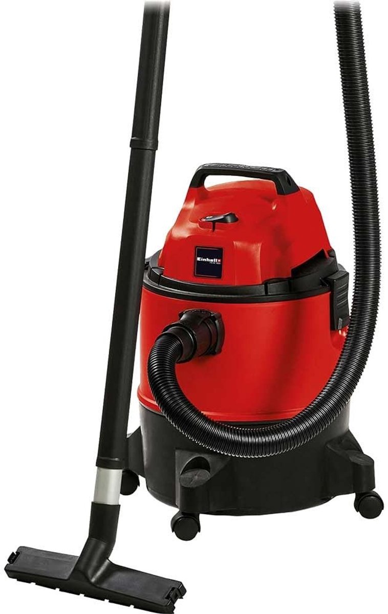 Nat- en droogzuiger - 1250 W - 25 liter - rood/zwart