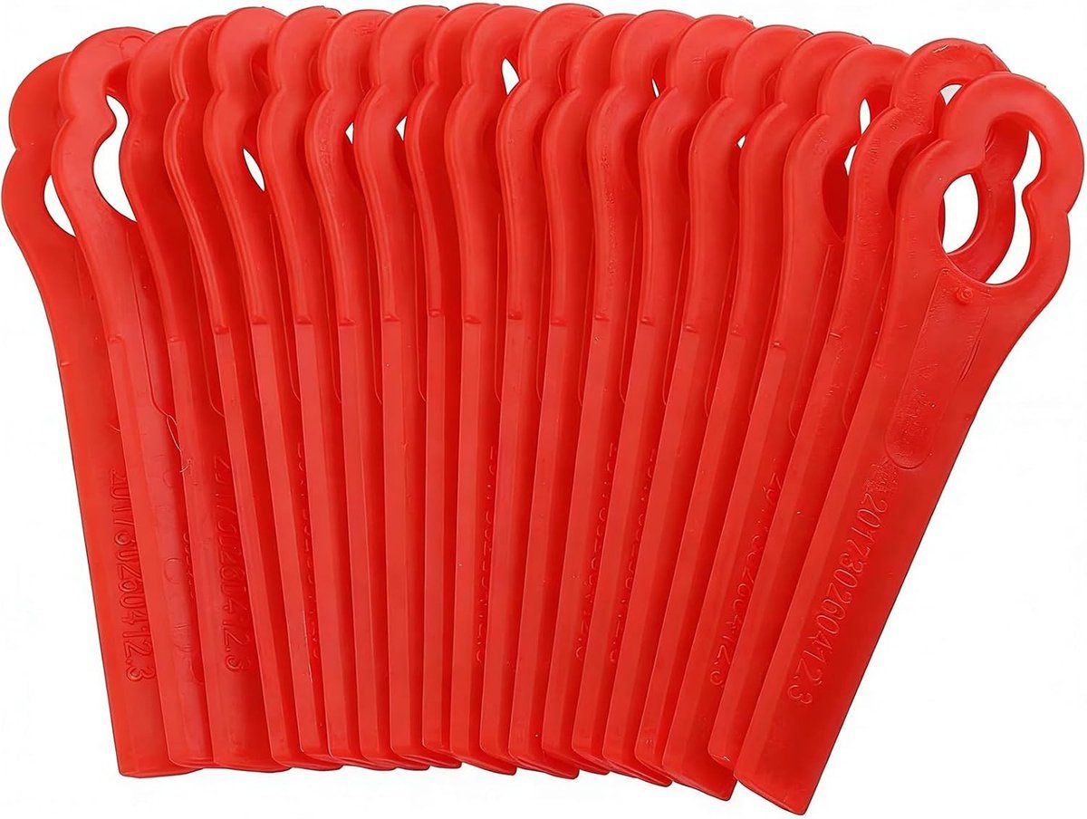 50 Stuks Duurzame Plastic Grastrimbladen voor Grasmaaiers, Vervangingsbladen Geschikt voor Draadloze Grastrimmers, Ideaal voor Tuinonderhoud en Precisiewerk