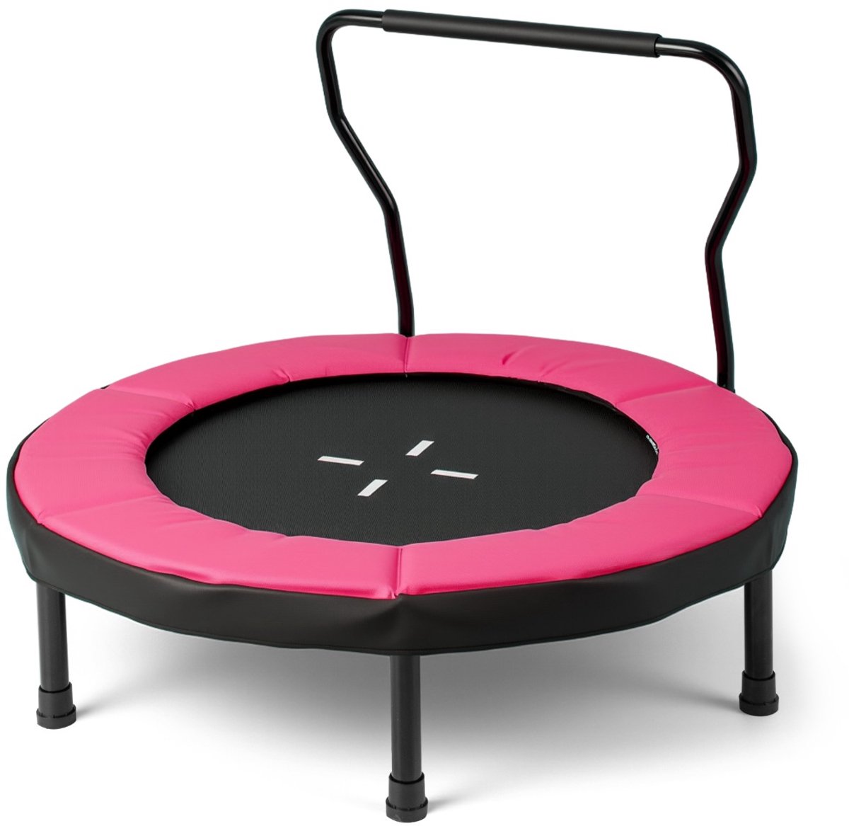 SureDeal® - Trampoline - Kindertrampoline Fitness - Binnen - Afneembare Handgreep Minitrampoline - 102x77 cm - Roze
