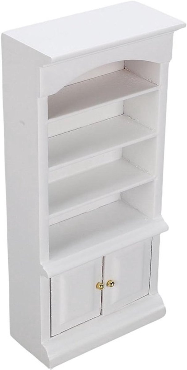 Houten Poppenhuis Kast - Miniatuurboekenkast Poppenhuismeubel - Poppenhuis Decoratie - Realistische Simulatie - 18 x 9 x 6 cm