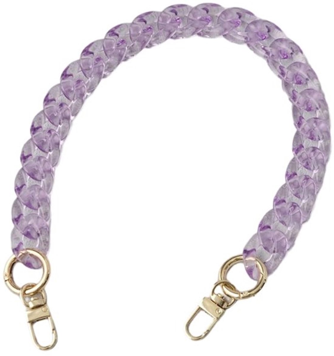 Acryl zakketting, 45 cm, transparante acrylharsketting, handtas, kettingriem, tasriemen om te wisselen, schouderriem, vervangende schoudertas, handtassen, draagtassen, doe-het-zelf tassenaccessoires